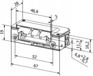 Schneider Electric Elektrozaczep HARTTE XS12R-C seria XS 12V rewersyjny z wyślizgiem 6