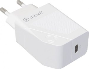 Ładowarka Muvit Travel Charger PD 20W 3.0A Type-C By Muvit Baltas 1