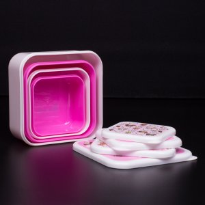 Thumbs Up Thumbs Up 1002240 pojemnik na jedzenie Zestaw pudełek na lunch Różowy, Biały 4 szt. 5