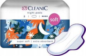 Cleanic Podpaski Cleanic Soft night ze skrzydełkami 8szt 1