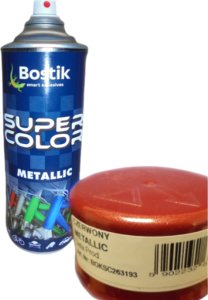 Bostik FARBA W SPRAYU LAKIER SUPER COLOR METALLIC CZERWONY 400ML 1