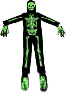 PRC STRÓJ PRZEBRANIE ŚWIECĄCY  W CIEMNOŚCI SZKIELETOR KOŚCIOTRUP Z KOSĄ HALOWEEN KARNAWAŁ UNISEX 7