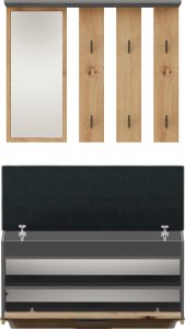 Topeshop Garderoba Parma Antracyt/artisan 2