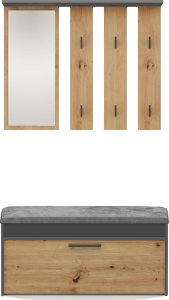 Topeshop Garderoba Parma Antracyt/artisan 4