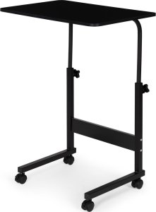 ModernHome Stolik pod laptopa z kółkami biurko dostawiane do fotela kanapy - czarne 3