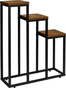 Kwietnik stojący czarny Loren Rustic postarzany dąb 5