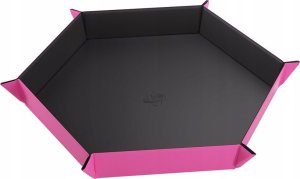 Gamegenic Gamegenic: Magnetic Dice Tray - Hexagonal - Black/Pink 1