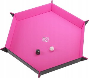 Gamegenic Gamegenic: Magnetic Dice Tray - Hexagonal - Black/Pink 3