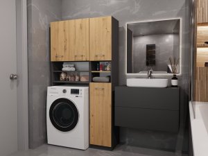 Topeshop Zestaw łazienkowy Marpol MARPOL ANTRACYT ARTISAN 3