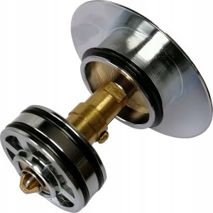 Syfon Tycner Spust umywalkowy chrom klik-klak długi L-110 bez otworu przelewowego [1/50] 3