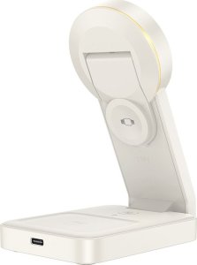 Ładowarka Hoco HOCO ładowarka indukcyjna 3w1 kompatybilna z MagSafe 15W CQ3 biała 2