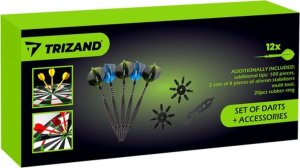 Trizand Rzutki Dart zestaw 12 szt. + akcesoria (21629) 2