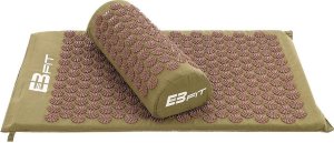 Eb Fit MATA Z PODUSZKĄ DO AKUPRESURY JOGI MASAŻU ZIELONO BRĄZOWA 68x42x2CM EB FIT 7