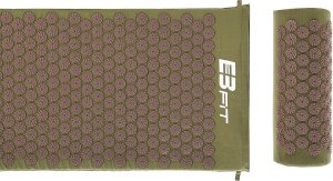 Eb Fit MATA Z PODUSZKĄ DO AKUPRESURY JOGI MASAŻU ZIELONO BRĄZOWA 68x42x2CM EB FIT 8