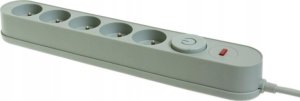 Listwa zasilająca Plastrol Plastrol Filtr W-00020 listwa zasilająca z układem przeciwprzepięciowym pięć gniazd, włącznik szara 4