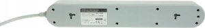 Listwa zasilająca Plastrol Plastrol Filtr W-00020 listwa zasilająca z układem przeciwprzepięciowym pięć gniazd, włącznik szara 5
