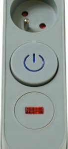 Listwa zasilająca Plastrol Plastrol Filtr W-00020 listwa zasilająca z układem przeciwprzepięciowym pięć gniazd, włącznik szara 6