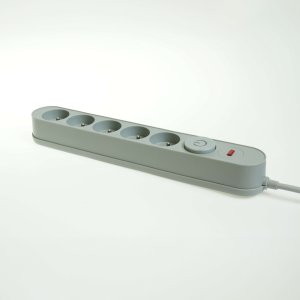 Listwa zasilająca Plastrol Plastrol Filtr W-00020 listwa zasilająca z układem przeciwprzepięciowym pięć gniazd, włącznik szara 10