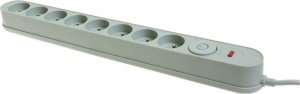 Listwa zasilająca Plastrol Plastrol Filtr W-00026 listwa zasilająca z układem przeciwprzepięciowym osiem gniazd, włącznik szara 4