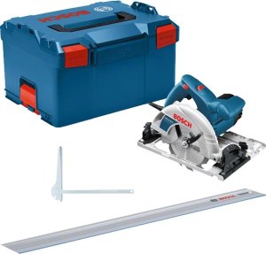 Pilarka tarczowa Bosch Bosch Hand-held circular saw GKS 55+ GCE Professional (blue, 1,350 watts, L-BOXX, guide rail FSN 1400) 1