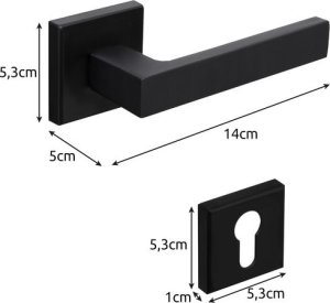 Ruhhy Klamka do drzwi- zestaw Ruhhy 21937 7