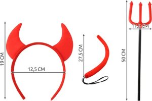 Kruzzel Strój diabełka - zestaw 4 elementy S22140 3