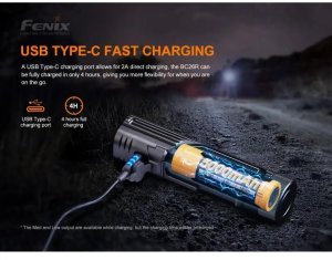 Fenix Priekinis dviračio žibintas Fenix BC26R, juodas 6