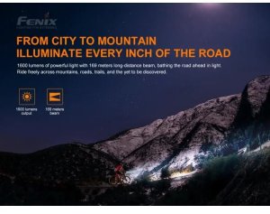 Fenix Priekinis dviračio žibintas Fenix BC26R, juodas 7