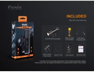 Fenix Priekinis dviračio žibintas Fenix BC26R, juodas 8