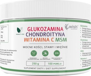 WISH WISH Glukozamina Chondroityna Witamina C MSM Vege 250g Natural 1