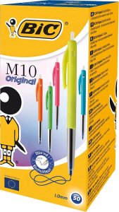 Bic BIC M10 Original Medium Fantasy Colours-Kugelschreiber – mit Klickmechanismus – (50 Stück) 1