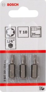 Bosch 2 607 001 604 - Torx - T10 - 25,4 / 4 mm (1 / 10,20cm (4") ) - Hexagonal (2607001604) 2