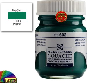 Talens Talens Gouache Extra Fine Quality Bottle Deep Green 602 1