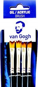 Talens Van Gogh Oil & acrylic brush set | series 302-303-304-305 no. 8 3