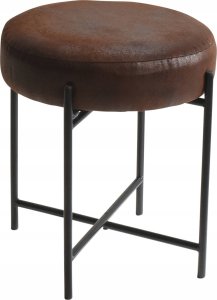 Home Styling Collection Taboret okrągły z metalowym stelażem, Ø 36 cm 2