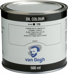 Talens Van Gogh Oil Colour Tin Titanium White (Linseed Oil) 118 1