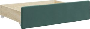 vidaXL vidaXL Sofa rozsuwana z szufladami, ciemnozielona, 80x200 cm, aksamit 10