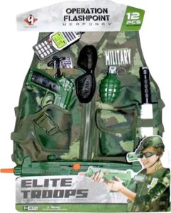 ProNice DUŻY ZESTAW GOOGLE KARABIN NÓŻ OKULARY PISTOLET KRÓTKOFALÓWKA + KAMIZELKA 6