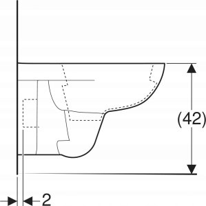 Miska WC Geberit Geberit Selnova Wisząca miska WC, lejowa, B35.8cm, H33.2cm, T53cm [16] 4
