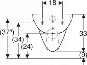 Miska WC Geberit Geberit Selnova Wisząca miska WC, lejowa, B35.8cm, H33.2cm, T53cm [16] 5