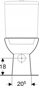 Miska WC Geberit Geberit Selnova Stojąca miska WC do spłuczki nasadzanej, lejowa, B36cm, H39cm, T67cm, odpływ poziomy [12] 4