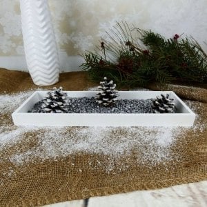 Home Styling Collection Taca dekoracyjna, drewniana, 14 x 40 cm, 2