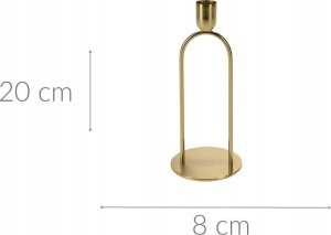 Home Styling Collection Metalowy śwecznik dekoracyjny, złoty, 20 cm 2