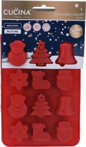 La Cucina Forma do czekolady, do pralin, świąteczne motywy, silikonowa 6
