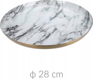 Home Styling Collection Talerz dekoracyjny, biały marmur 2