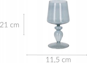 Home Styling Collection Szklany świecznik na nóżce, 21 cm 2