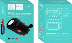 Głośnik Denmen GŁOŚNIK BLUETOOTH SPEAKER DENMEN 3W CZARNY TF BT 5.0 ROZMOWY DR07 1