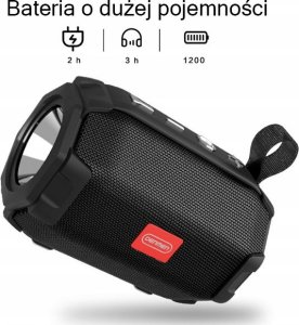 Głośnik Denmen GŁOŚNIK BLUETOOTH SPEAKER DENMEN 3W CZARNY TF BT 5.0 ROZMOWY DR07 4