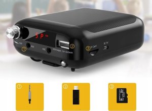 Głośnik Maono Wzmacniacz Głosu / Dźwięku / Mowy System Nagłośnienia Głośnik + Mirofon + Słuchawki Maono AU-C01 9