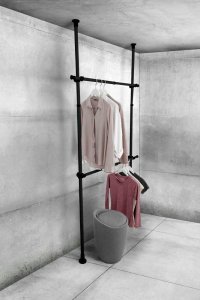 Wenko Szyna do garderoby, drążek do ubrań HERKULES 2 sztuki, 75-120 cm, WENKO 5